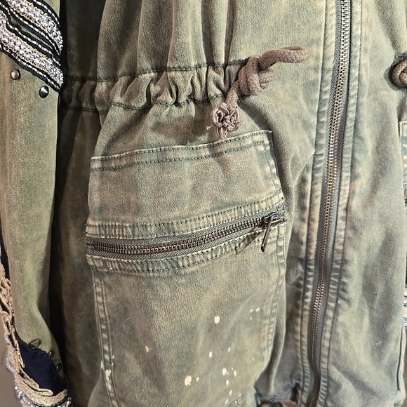 Free People Golden Quills Womens Military Parka Size XS See Measurements - Picture 7 of 15
